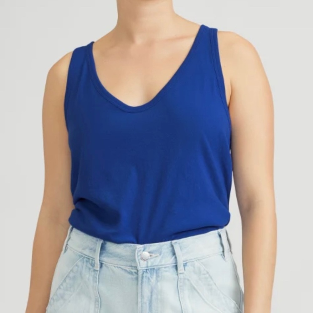 Everlane Royal Blue Scoop Neck Tank Top